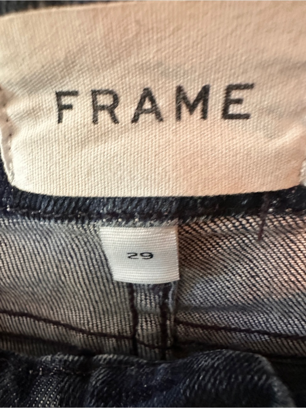 Frame Denim Dark Blue Striped Flare Jeans, 29 - Picture 4 of 6